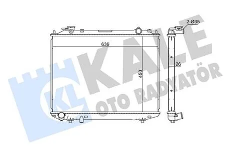 Радіатор охолодження Ford Ranger - Mazda B-Serie, Bt-50 Radiator KALE OTO RADYATOR Kale oto radyator 356200
