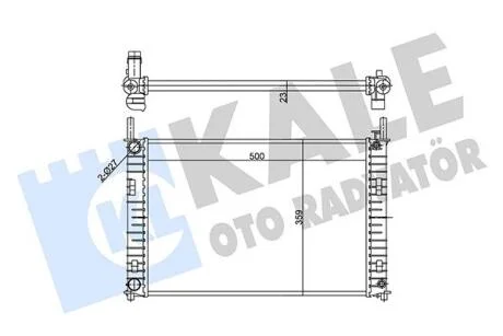Радіатор охолодження двигуна Ford Fiesta V, Fusion (02-)/Mazda 2 (03-)  KALE OTO RADYATOR Kale oto radyator 356885