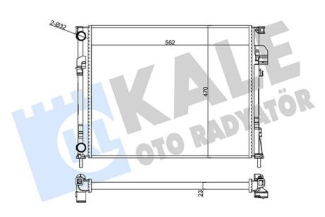 Радиатор охлаждения Renault Trafic II/Opel Vivaro/Nissan Primastar Kale oto radyator 356890