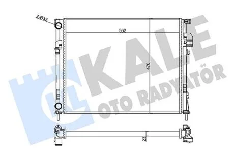 Радиатор охлаждения Renault Trafic II/Opel Vivaro/Nissan Primastar  KALE OTO RADYATOR Kale oto radyator 356890