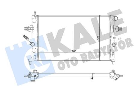 Радіатор охолодження двигуна Opel Astra G (98-), Zafira A (99-) Kale oto radyator 356965