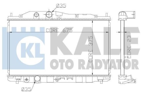 Радиатор охлаждения Honda Civic VIII Kale oto radyator 357200