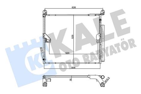 Радіатор кондиціонера Toyota Land Cruiser Prado (09-), Land Cruiser (15-) 2.7i, 2.8 D4D Kale oto radyator 357360