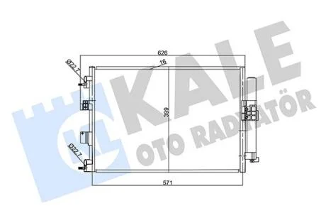 Радиатор кондиционера Ford C-MAX II, Focus III  KALE OTO RADYATOR Kale oto radyator 357380