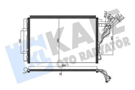 Радиатор кондиционера Hyundai Elantra (13-)/Cerato (16-) KALE OTO RADYATOR Kale oto radyator 357715