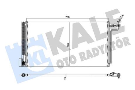 Радіатор кондиціонера Ford Focus III (10-), C-Max (11-) 1.6i, 2.0i Kale oto radyator 357755