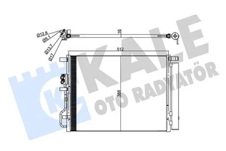 Радіатор кондиціонера Hyundai Tucson/KIA Sportage (15-) 1.6i, 1.6, 1.7, 2.0 CRDi KALE OTO RADYATOR Kale oto radyator 357785