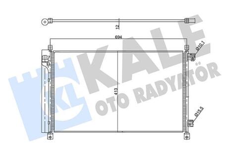 Радіатор кондиціонера Nissan X-Trail (14-)/Renault Koleos (16-) 2.0i, 2.5i Kale oto radyator 357890