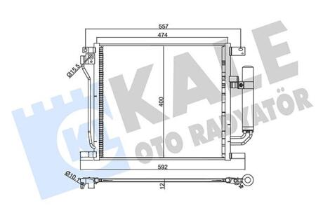 Радиатор кондиционера Nissan Juke, Pulsar Kale oto radyator 358070