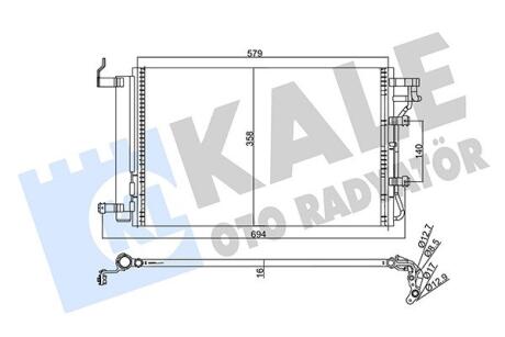 Радиатор кондиционера Kia Cerato Kale oto radyator 358245