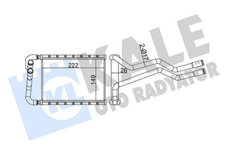 Радиатор отопителя Hyundai Santa Fe II Kale oto radyator 358630
