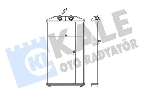 Радіатор обігрівача Iveco Daily VI (14-) Kale oto radyator 358670 (фото 1)