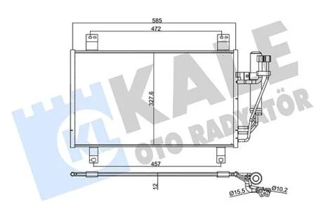 Радіатор кондиціонера Mazda 2 (14-), CX3 (15-)  KALE OTO RADYATOR Kale oto radyator 358735