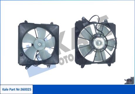 Вентилятор охолодження радіатора (з дифузором) Honda Civic VIII (05-) Kale oto radyator 360025
