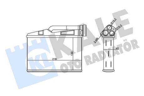 Радиатор отопителя BMW 5 E39 (96-), X5 E53 (00-) Kale oto radyator 360185