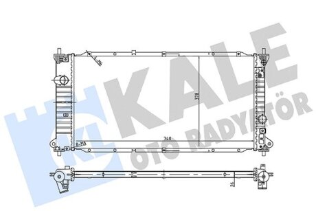 Радіатор охолодження двигуна (паяний) SsangYong Actyon II, Korando (10-) МКПП Kale oto radyator 362355