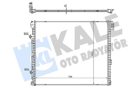 Радіатор охолодження (додатковий) VW Crafter (16-)/MAN TGE (17-) 2.0TDi Kale oto radyator 363585