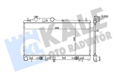 Радіатор охолодження двигуна (паяний) Subaru Impreza (07-), Legacy (04-), XV (12-) 1.5i, 1.6i, 2.0i, 2.5i Kale oto radyator 365000