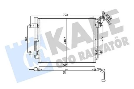 Радіатор кондиціонера Volkswagen Tiguan  KALE OTO RADYATOR Kale oto radyator 376200