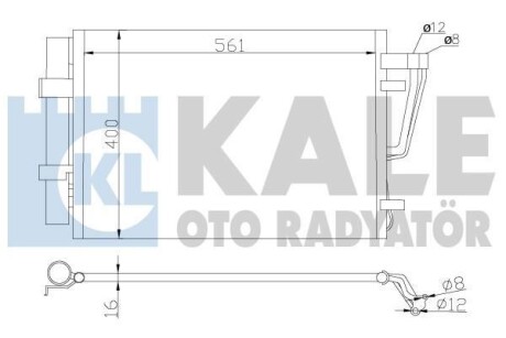 Радиатор кондиционера Hyundai I30, Kia CeeD, Pro CeeD Kale oto radyator 379200