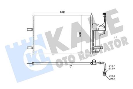 Радиатор кондиционера Mazda 3 BK (03-) Kale oto radyator 382530