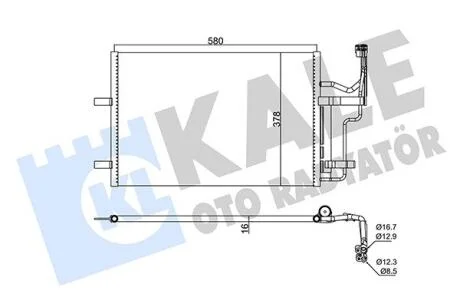 Радиатор кондиционера Mazda 3 BK (03-) Kale oto radyator 382530
