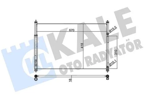 Радіатор кондиціонера Suzuki Grand Vitara II (05-) Kale oto radyator 383000