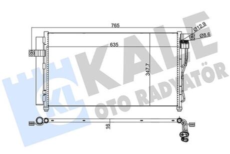 Радіатор кондиціонера Hyundai Accent III (05-13) 1.4i, 1.6i Kale oto radyator 386300
