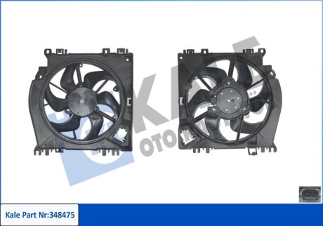 Вентилятор охлаждения радиатора (с диффузором) Renault Clio III (05-), Modus (04 Kale oto radyator 387240
