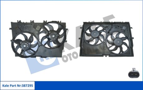 Вентилятор охолодження радіатора (з дифузором) Citroen Jumper/Peugeot Boxer/Fiat Ducato (02-)/Opel Movano C (21-) Kale oto radyator 387295