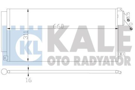 Радіатор кондиціонера Fiat Bravo II, Punto/Opel Corsa D Kale oto radyator 389100