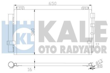 Радіатор кондиціонера Hyundai Matrix (01-) 1.6i, 1.8i Kale oto radyator 391300