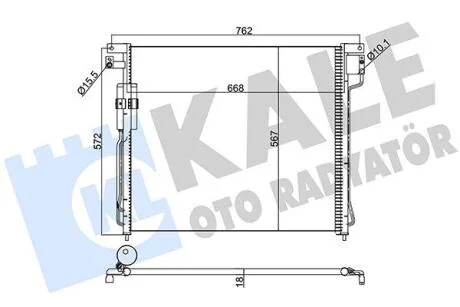 Радіатор кондиціонера Nissan Np300 Navara, Pathfinder III  KALE OTO RADYATOR Kale oto radyator 393200
