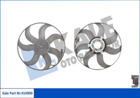 Вентилятор охолодження радіатора Skoda Fabia, Roomster (06-)/Seat Cordoba, Ibiza (05-)/VW Polo (01-) Kale oto radyator 414900