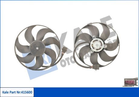 Вентилятор охолодження радіатора Audi A3 (96-)/Seat Leon (99-)/Skoda Fabia (99-)/VW Bora (98-), Golf IV (97-) Kale oto radyator 415600
