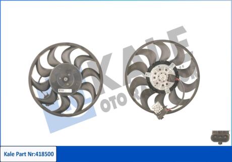 Вентилятор охолодження радіатора Opel Astra H (04-), Zafira (05-) 335 мм. Kale oto radyator 418500