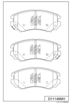 Колодки дискового гальма KASHIYAMA D11148MH