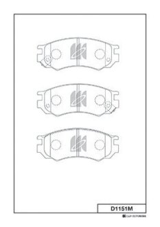 Колодки дискового гальма KASHIYAMA D1151M