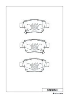 Колодки дискового гальма KASHIYAMA D2239MH