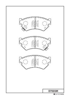 Колодки гальмівні дискові KASHIYAMA D7023M