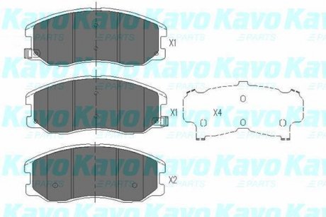 Комплект гальмівних колодок KAVO KBP-1009