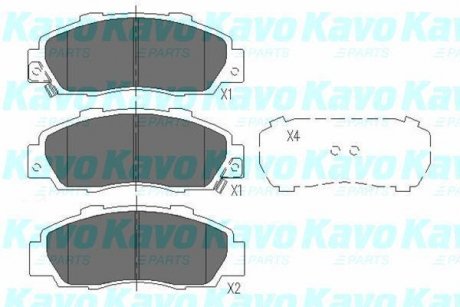 Комплект гальмівних колодок KAVO KBP-2002