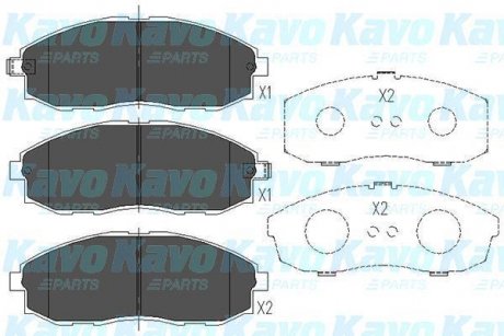 Комплект гальмівних колодок KAVO KBP-3003