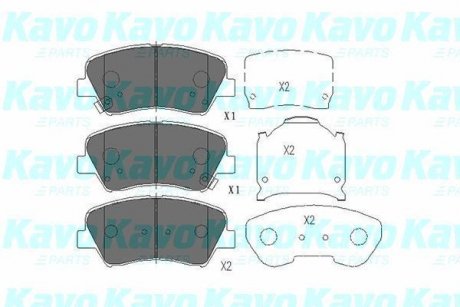 Комплект гальмівних колодок KAVO KBP-3030