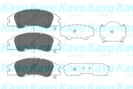 Комплект гальмівних колодок KAVO KBP-4003