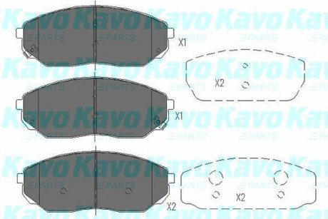 Комплект гальмівних колодок KAVO KBP-4014