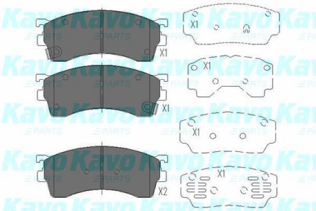 Комплект гальмівних колодок KAVO KBP-4503