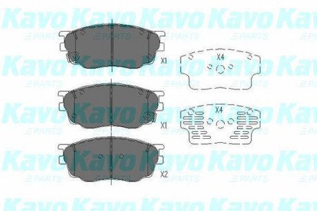 Комплект гальмівних колодок KAVO KBP-4511