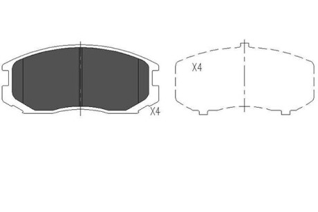 Комплект гальмівних колодок KAVO KBP-5505