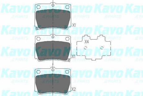 Комплект гальмівних колодок KAVO KBP-5512